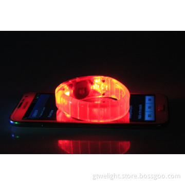 China Sound Activated LED Bracelet Red Lighting Blister Card